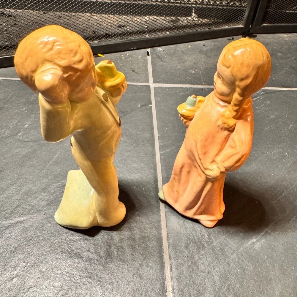 Vintage Carnival Chalkware Children Figurines Bedtime Boy & Girl Kids‎ 7